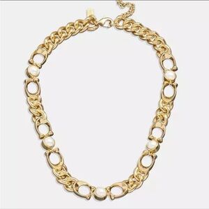 NWT Coach Signature Curb Chain Necklace